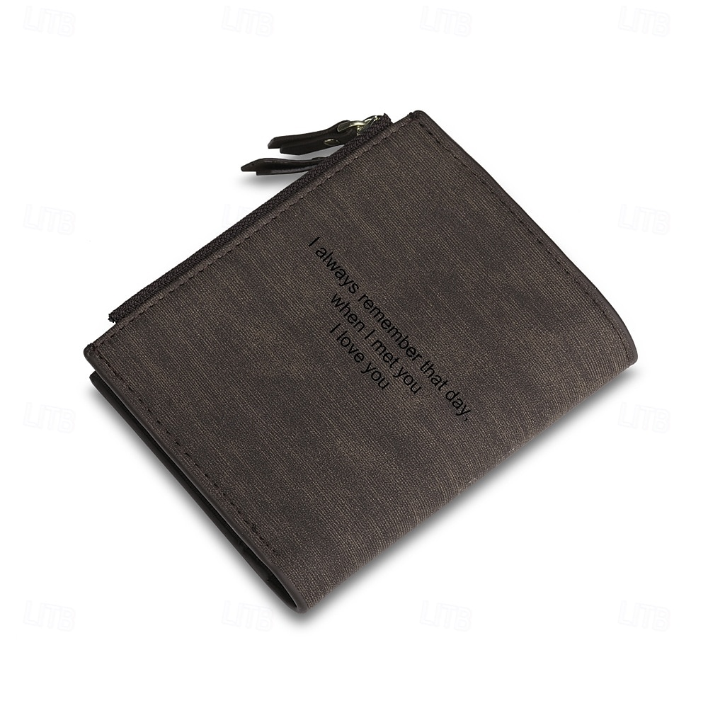 Personalized Photo Engraved Leather Wallet Custom Best Gift for Dad, Custom Text on Back, Black Leather, Valentine’s Day, Father’s Day, Birthday, Anniversary, Christmas Gift for Him 2025 - $21.99 –P7