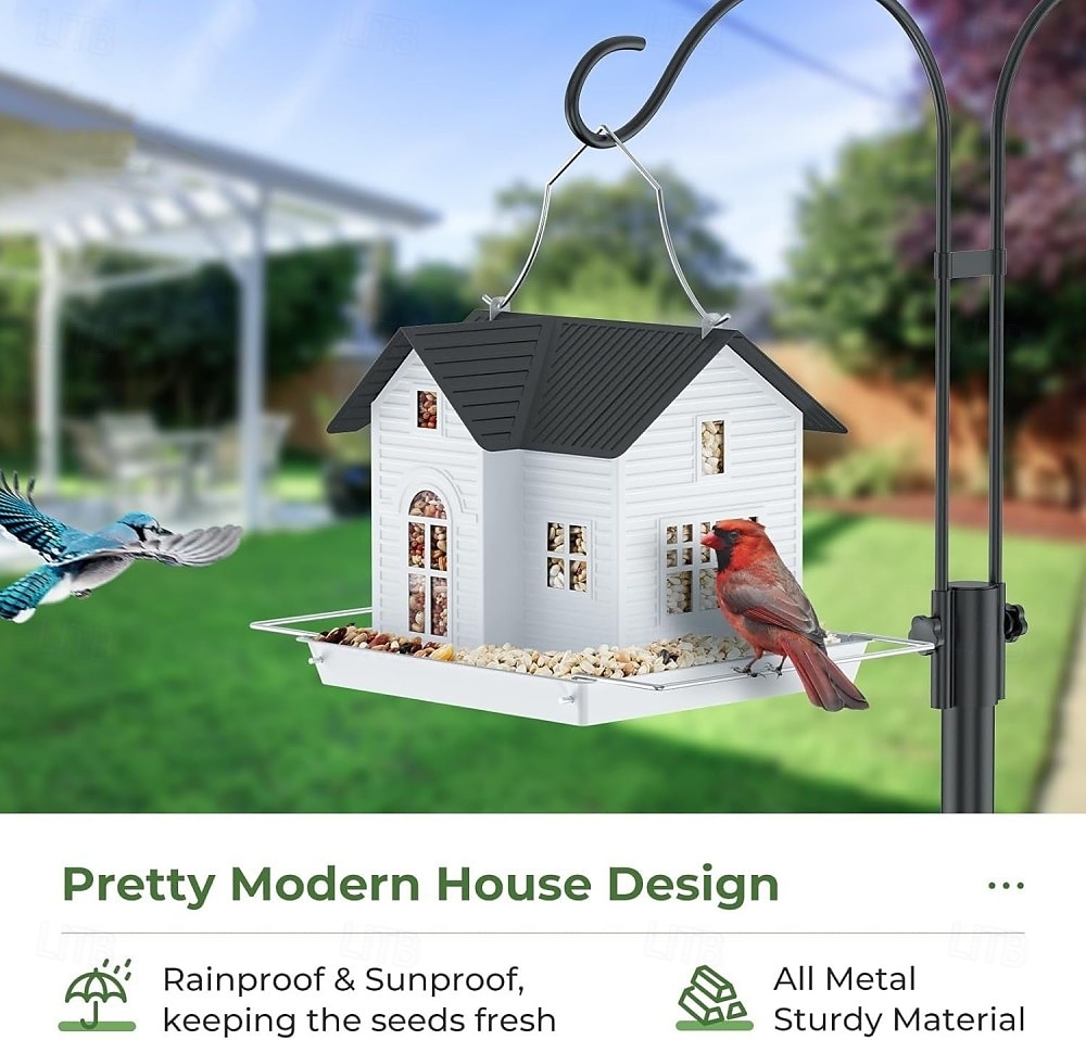 Comedero solar para pájaros: comedero colgante de metal para pájaros con luces solares, linterna solar para exteriores, decoración de jardín para exteriores, regalos únicos para mamá, abuela, Navidad. 2026 - $39.99 –P4