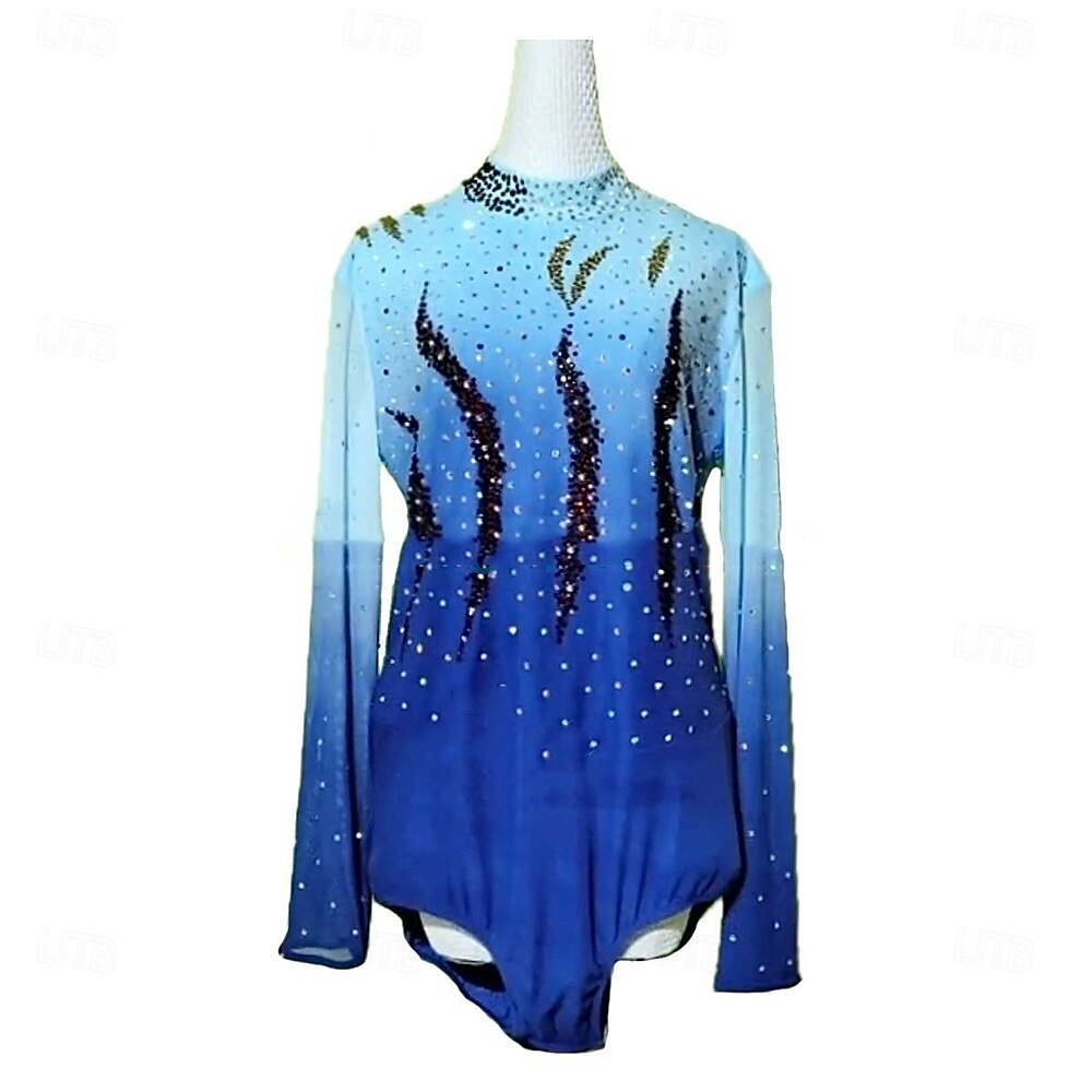 Top da pattinaggio sul ghiaccio da uomo e ragazzo, ad alta elasticità, abbigliamento da pattinaggio per allenamento e competizione, classico, con cristalli/strass, manica lunga, pattinaggio sul del 2025 a $201.19 –P1