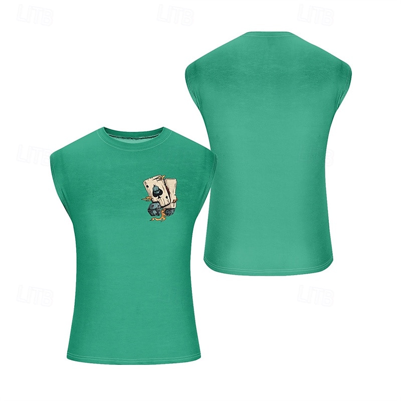Bărbați Bluză Vest Top Sub Cămașă Cămașă fără mâneci Fără manșon Stil Nautic Vară Pocher Modă Designer De Bază Imprimeu Vacanță Stradă Ieșire Negru Alb Albastru piscină Top tricou pentru bărbați 2025 - $13.99 –P4
