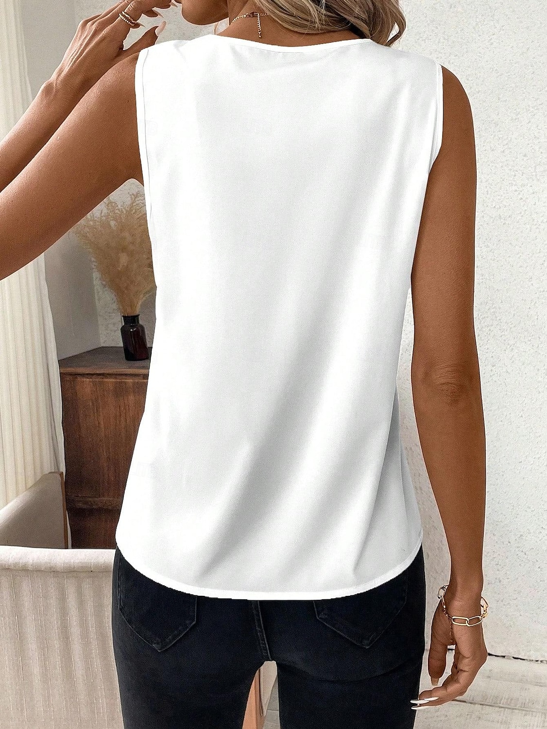 Γυναικεία Καμισόλ Tank Top Φλοράλ Γραφική Γεωμετρικό Κομψό Στυλάτο Βασικό Αμάνικο Λαιμόκοψη V Κανονικά μπλουζάκια Καθημερινά Στάμπα Λευκό Κίτρινο Θαλασσί Πράσινο του τριφυλλιού Καλοκαίρι Άνοιξη 2025 - $19.99 –P2