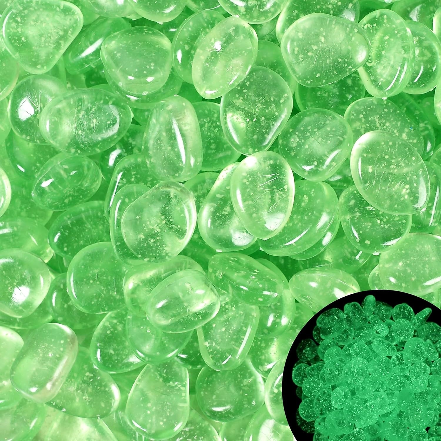 100 kpl pimeässä hohtavia kiviä, hohtavia puutarhakiviä, kimaltelevia valokiviä, hohtavia kiviä puutarhaan, ulkotiloihin, hohtavia kiviä nurmikolle, patiolle, kävelytielle, ajotielle 2026 - $9.99 –P4