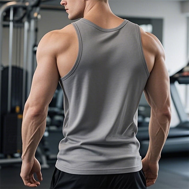 Men's Tank Top Vest Top Undershirt Sleeveless Shirt Sleeveless Crew Neck Summer Plain Fashion Designer Basic Classic Vacation Street Going out Black White Wine Top Tee for Men 2025 - $11.99 –P14