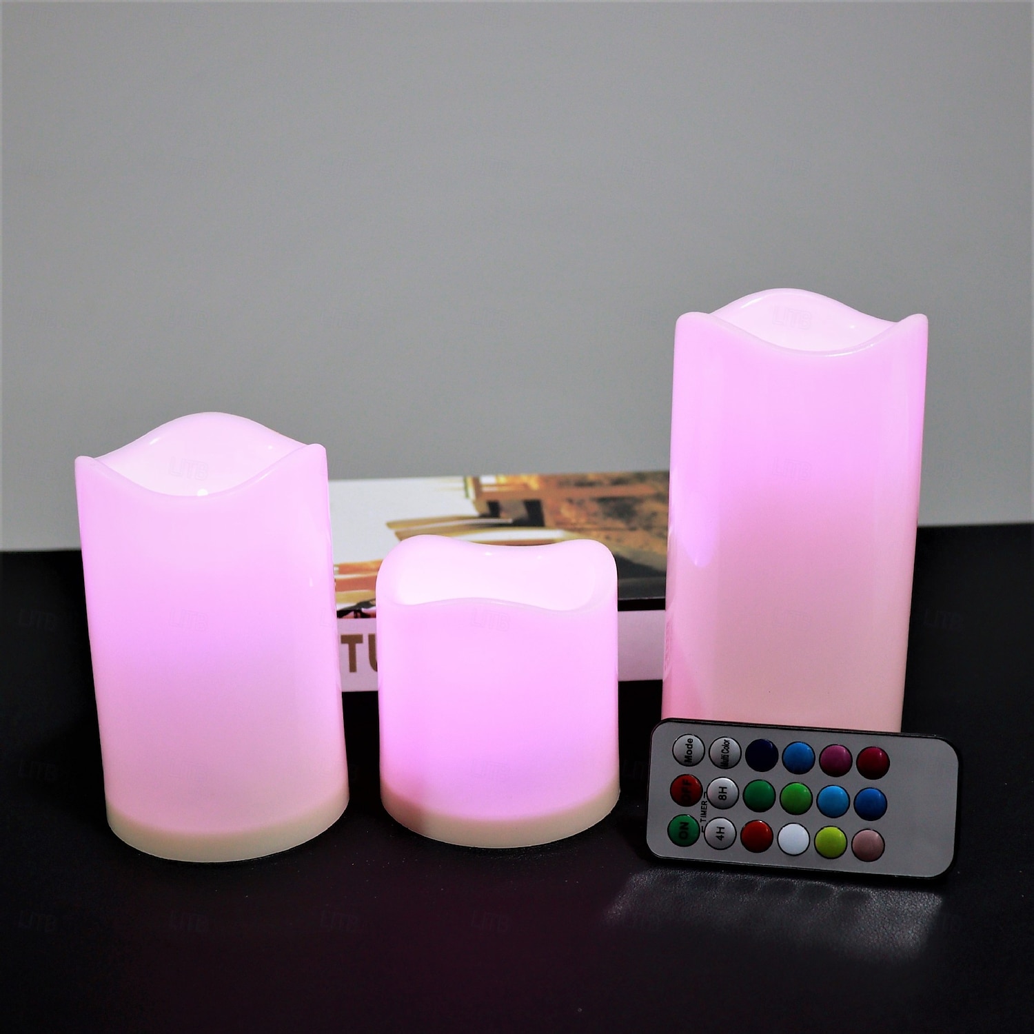 Set of 3 LED Candle lights Multi-Color Changing Real Wax Ivory Pillar Candles (4'' 5'' 6'') with 18-Key Remote and Timer Control Realistic Flameless Flicker Mode Battery Operated Mood Light Wedding Holiday Decor 2025 - $21.99 –P6