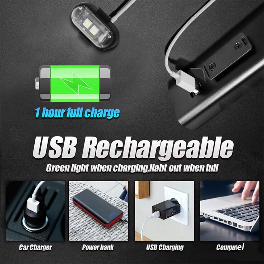 Wireless LED Strobe Lights with Remote Control 8 Colors USB Charing Waterproof Anti-Collision LED Emergency Warning Lights for Car Motorcycle Drone Aircraft Bike 4pcs 2025 - $21.99 –P5