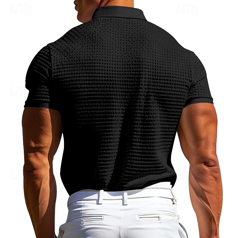 Per uomo Polo Maglia da golf All'aperto Abbigliamento quotidiano Bavero Manica Corta Moda Hawaiano Albero di Cocco Stampato Estate Vestibilità regolare Nero Bianco Giallo Vino Azzurro cielo Grigio del 2025 a $20.99 –P18