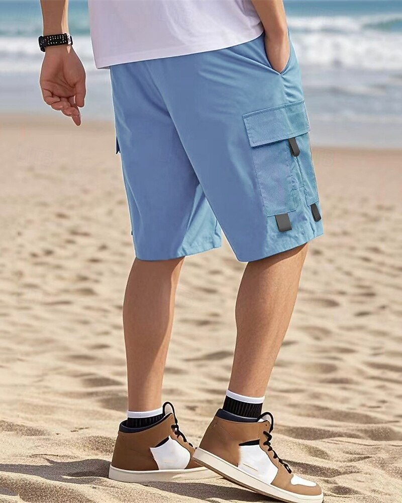 Per uomo Pantaloncini cargo Shorts Pantaloncini Estivi Coulisse Elastico in vita Multi-tasche Semplice Comodità Indossabile Lunghezza al ginocchio All'aperto Sport Quotidiano Moda Casual Nero Blu del 2025 a $20.99 –P2