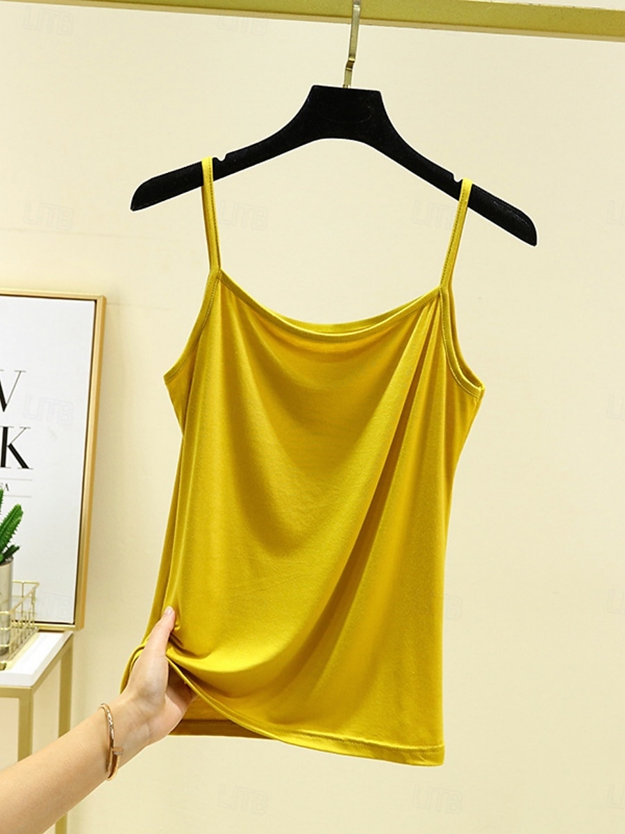 Pentru femei Camisole Tank Top Culoare solidă Zilnic Fără manșon Stil Nautic Topuri obișnuite Zilnic Fără Spate Albastru Deschis Gri Fier Albastru denim Verde matcha Negru Vară 2025 - $13.99 –P8