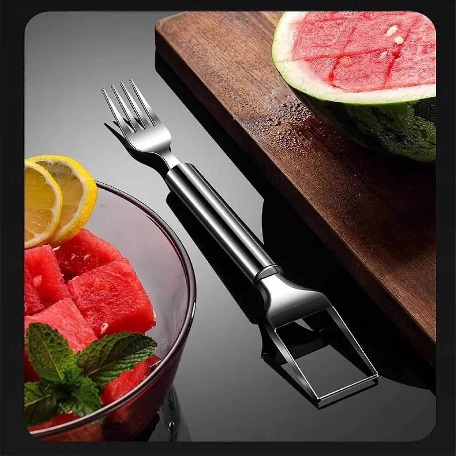 3 pcs Watermelon Knife, Melon Fork, Fruit Tool 2-in-1, Stainless Steel Silver Multiple items, Used for kitchen family camping 2025 - $13.99 –P3