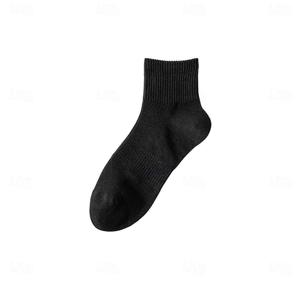 Herr 1 par Socka Ankel- och sneakersstrumpor Svart Vit Färg Slät Skola Formell Utomhus Tunn Sommar Vår Höst Dagligen Ledigt 2025 - $3.99 –P15