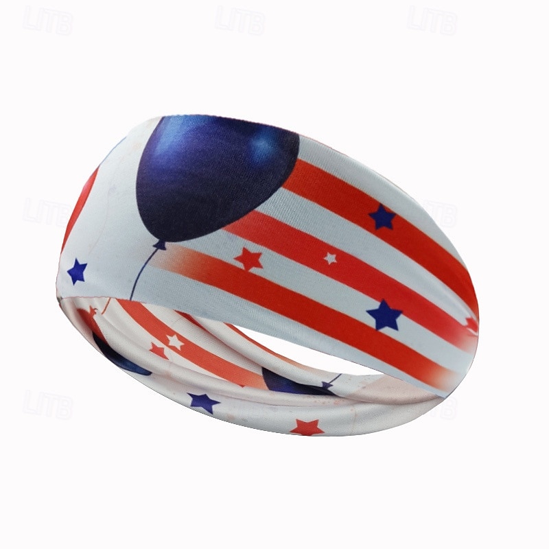 Stirnbänder mit amerikanischer Flagge für Männer, patriotisches gedrehtes Haarband in Rot, Weiß und Blau, dehnbares, sportliches Haar-Accessoire für den Unabhängigkeitstag der USA, den Gedenktag 2025 - $4.49 –P6