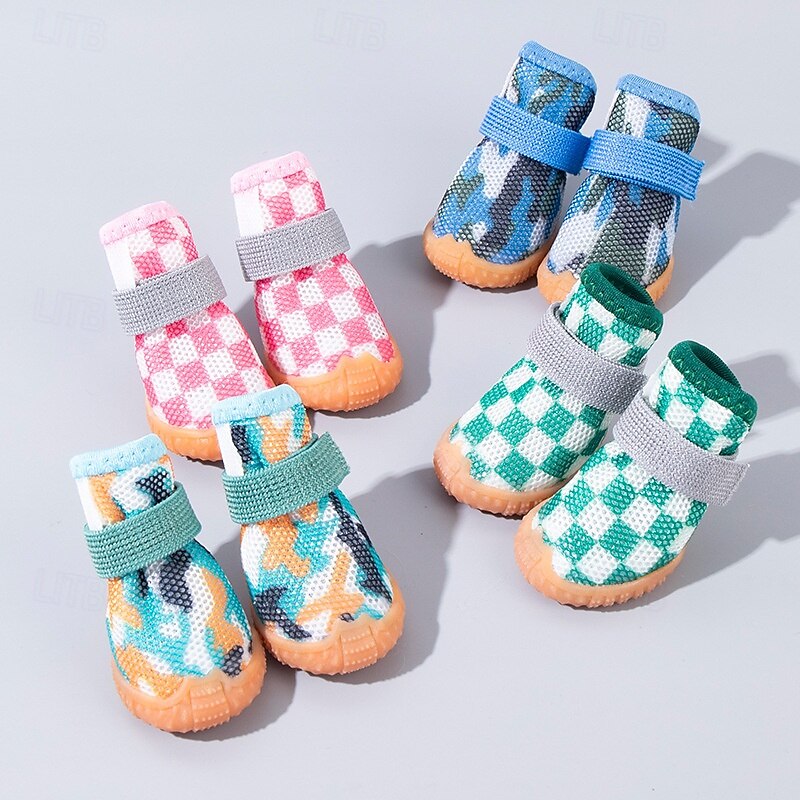 buty dla psów dużych małych średnich psów - oddychające buty dla psów na lato, gorący chodnik, ochraniacze na łapy do spacerów na świeżym powietrzu, zimowy śnieg, antypoślizgowe gumowe buty dla psów 2025 - $20.99 –P1
