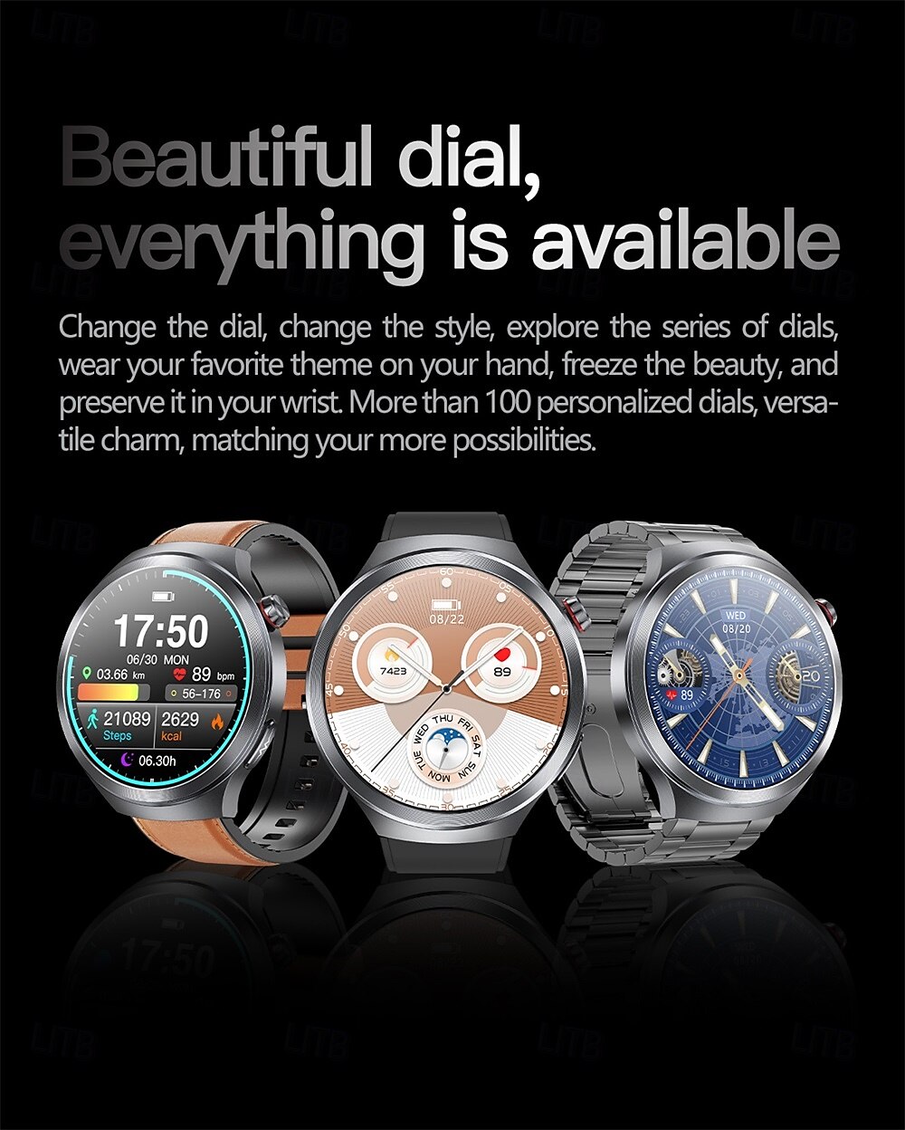 ET475 Smartwatch 1.73'' AMOLED Smartwatch with Bluetooth Calling, SOS Emergency, Multi-Sport Mode, Fatigue & Sleep Detection, Rotating Crown, Waterproof Round Dial Watch for Men 2025 - $79.99 –P15