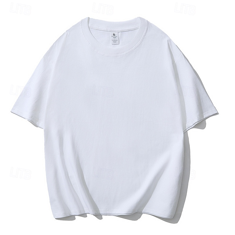 Homme T-shirt Chemise à manches courtes Manche Courte Col ras du cou Été Uni Mode Designer Basique Classique Vacances Rue Sortir Noir Blanche Jaune T-shirt haut de gamme pour homme de 2025 ? $12.99 –P3