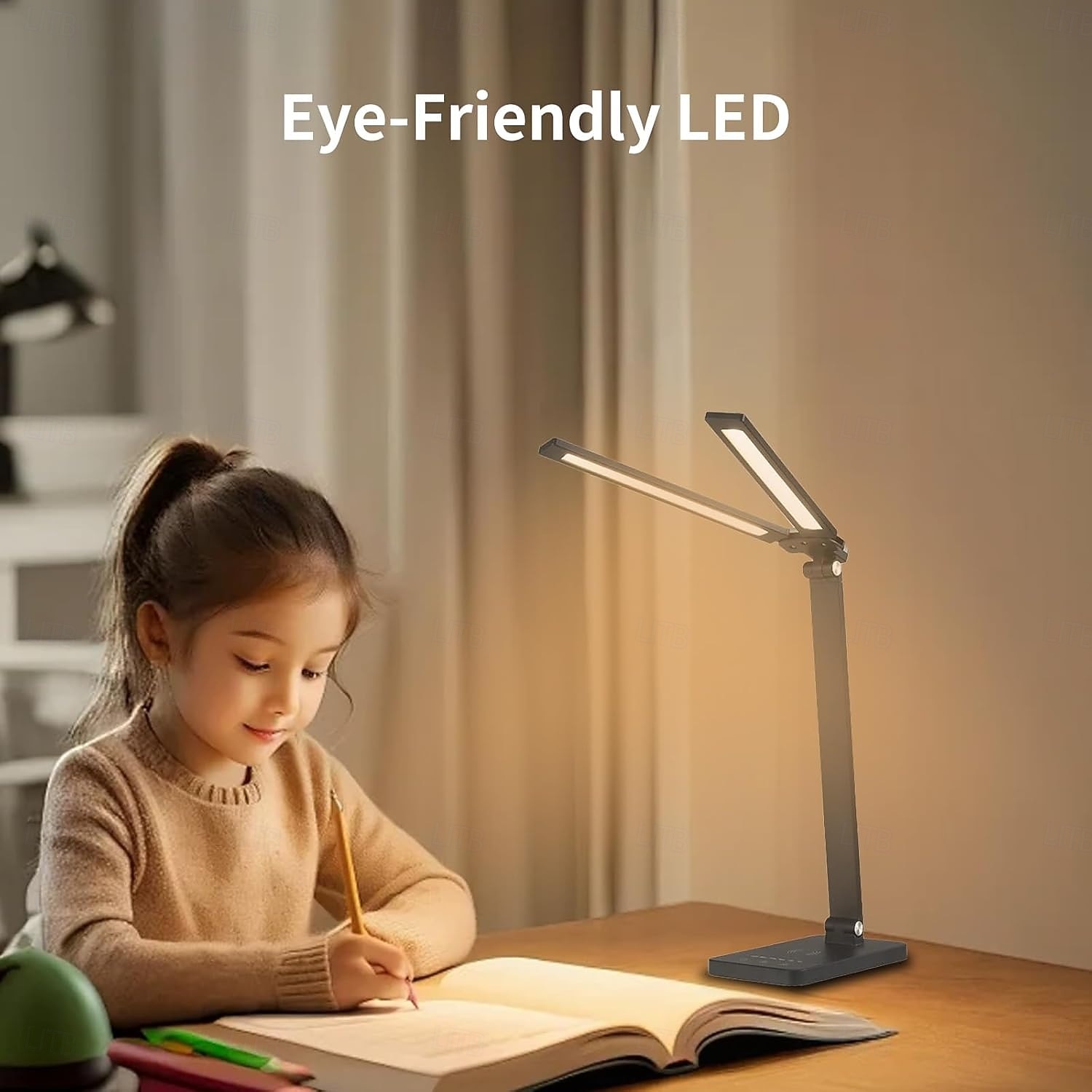 Double Head LED Desk Lamp Dimmable Touch Control and 5 Lighting Modes Dual Swing Arms USB Charging Ports Eye-Caring Table Lamps for Upright Piano Music Stand Nail Home & Office 2026 - $43.99 –P3