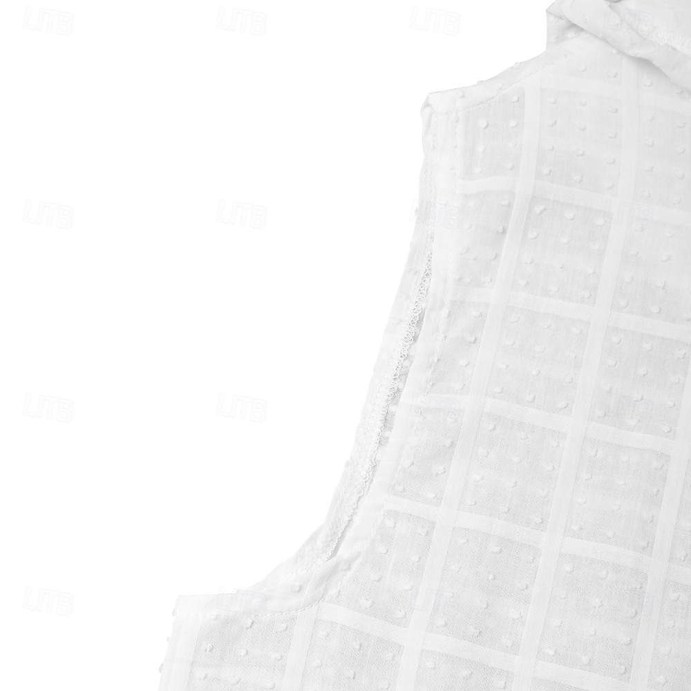 Herr Linne Zip Up hoodies Ärmlös hoodie Ärmlös Huva Vår & sommar Blommig Rutnät / Pläd Mode Ledigt Andningsfunktion Snörning Semester Ledigt Dagligen Svart Vit Rubinrött Topp t-shirt för män 2025 - $17.99 –P13