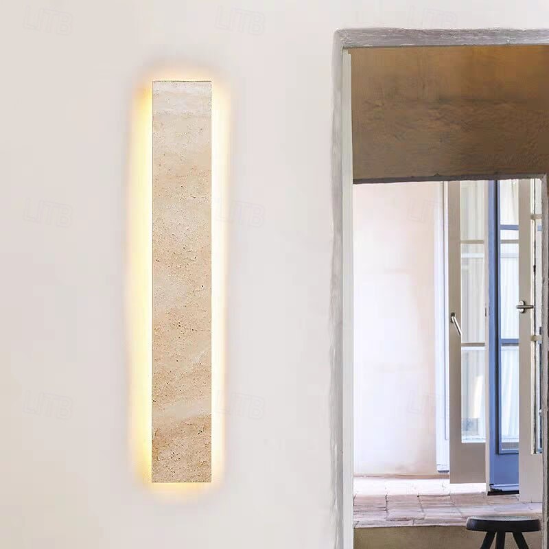 Applique da parete a LED in pietra Wabi-Sabi, luce d'atmosfera a LED, lampada da scala, cortile, balcone retrò, bagno, 110-240 V del 2025 a $346.79 –P4