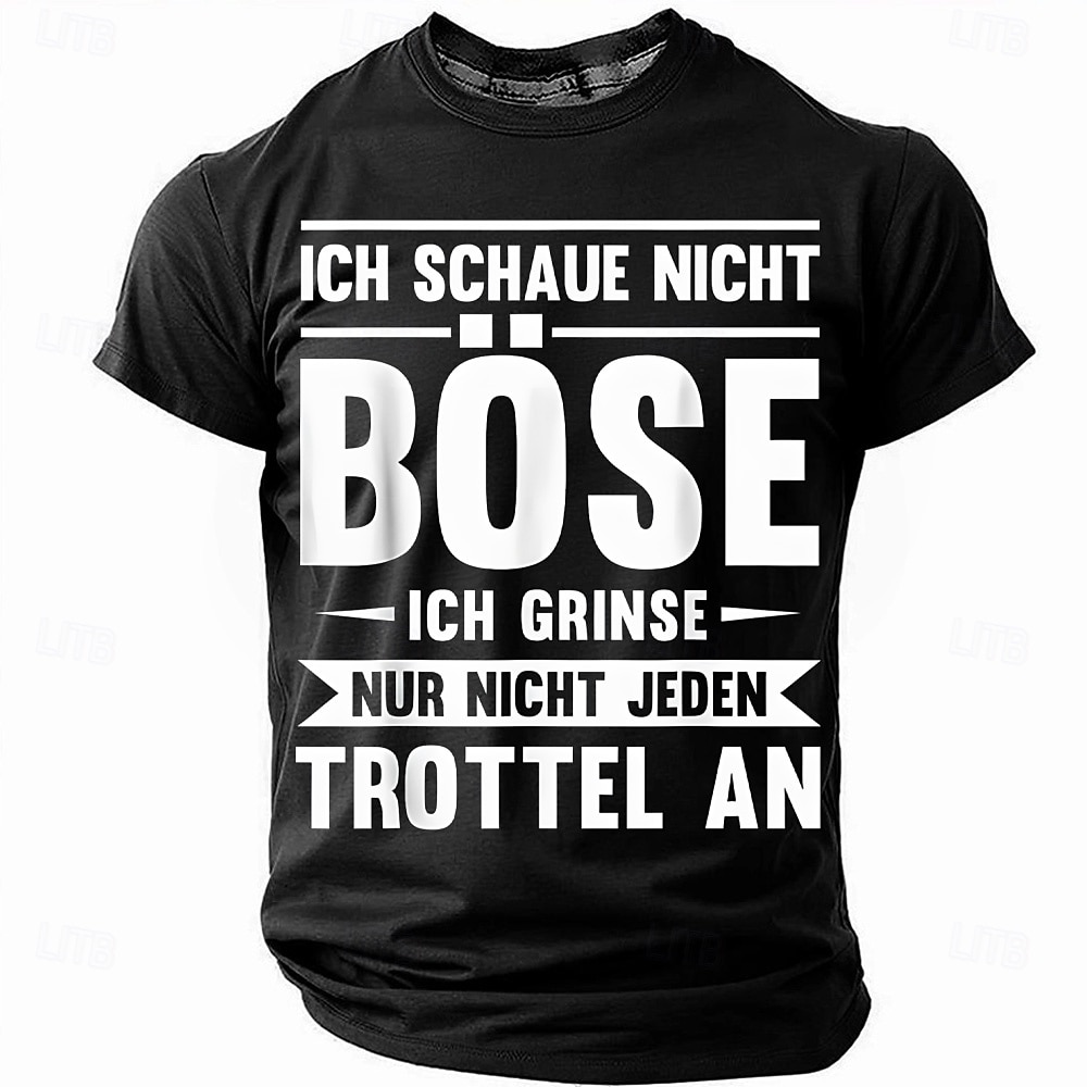 Bărbați Argou amuzant Germană Tricou Manșon scurt Tricou Tipărire 3D Stil Nautic Cămașă Modă Zilnic De Bază Stradă Casual Zilnic Negru Roșu-aprins Albastru piscină Vară Primăvară Toate Sezoanele 2025 - $17.99 –P4