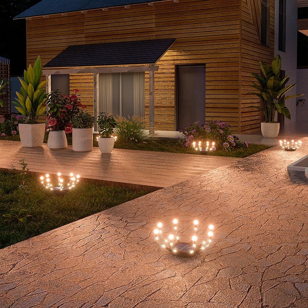 1pc solaire luciole chemin lumières souterrain lumière extérieure cour chemin cour jardin camping paysage décoratif paysage lumière de 2025 ? $16.49 –P5