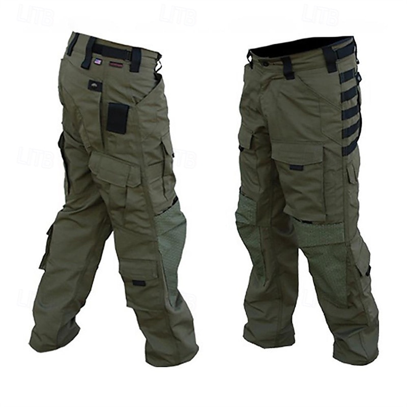 Men's Cargo Pants Tactical Pants Trousers Camo Pants Buttons Multi Pocket Plain Wearable Outdoor Daily Camping & Hiking Fashion Classic Black Army Green 2025 - $48.99 –P5