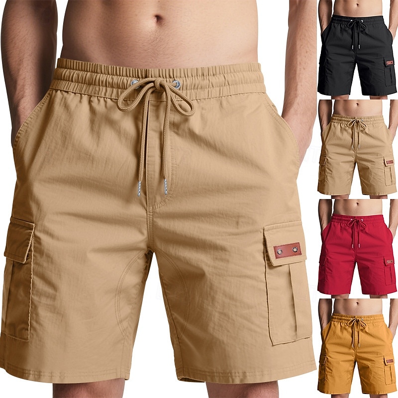 Per uomo Pantaloncini cargo Shorts Pantaloncini Estivi Coulisse Elastico in vita Multi-tasche Semplice Comodità Indossabile Lunghezza al ginocchio All'aperto Sport Quotidiano Moda Casual Nero Giallo del 2025 a $17.99 –P1