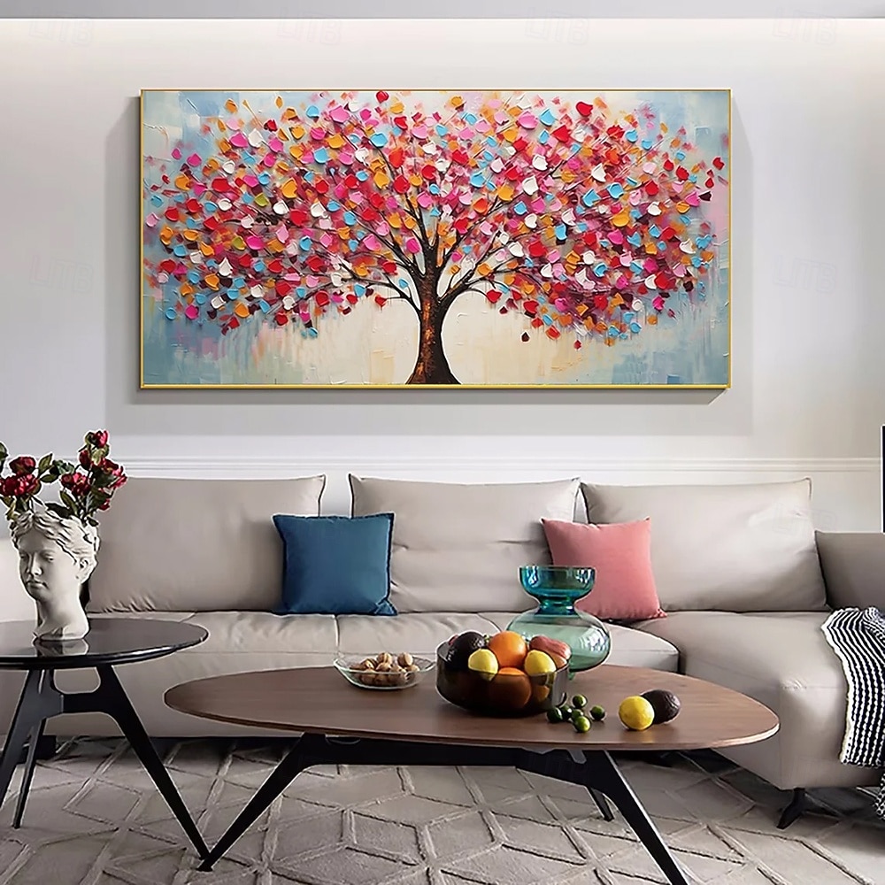 Mintura Handmade 3D Tree Flowers Landscape Oil Paintings On Canvas Wall Art Decoration Modern Abstract Picture For Home Decor Rolled Frameless Unstretched Painting 2025 - $77.99 –P3