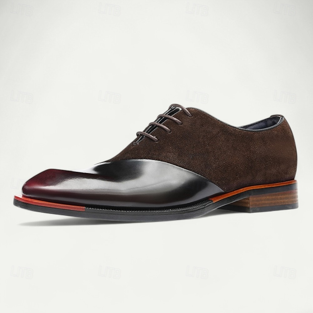 Herren-Schnürschuhe aus hochwertigem braunem Leder mit Brogue-Details – elegante Schuhe für Gala-Dinner, formelle Bälle und Abendveranstaltungen 2025 - $109.99 –P4