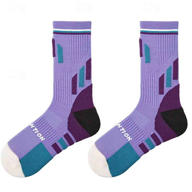 Calcetines deportivos Calcetines de tenis 1 Par Mujer Calcetines A prueba de resbalones Transpirable Tenis Baloncesto Corriendo Correr pepinillo Deportes Bloque de color Algodón Blanco + Verde Blanco 2025 - $7.19 –P6