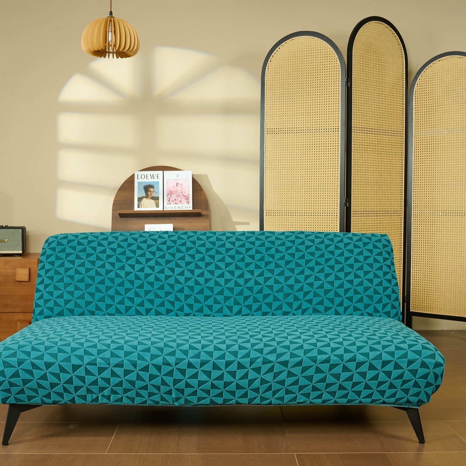 huse de canapea, husă futon pentru canapea extensibilă fără brațe, husă elastică pentru canapea extensibilă fără brațe, model jacquard din spandex, caracteristică elastică pentru canapea extensibilă pliabilă 2025 - $19.99 –P11