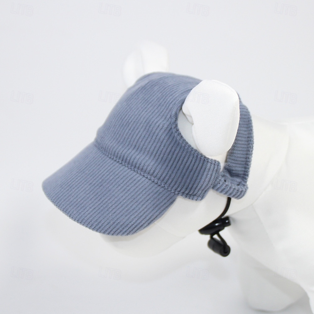 Hundebaseballcaps hund katt sommer strandhatt med ørehull justerbar valpehatt hodeplagg 2025 - $15.49 –P11
