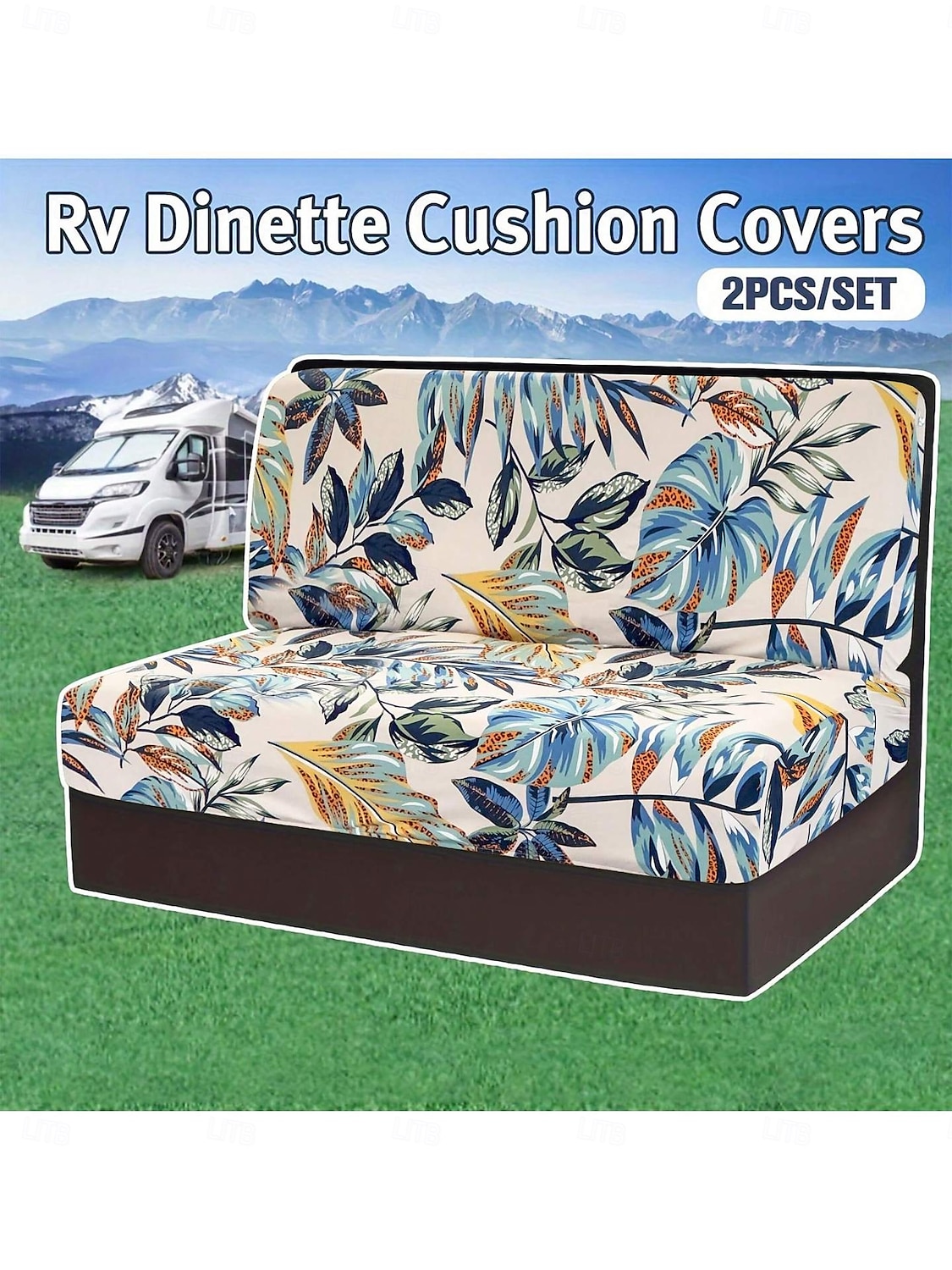 Copricuscini per dinette per camper, in seta di latte stampata, elasticizzati per tutte le stagioni, per camper - Coprisedili per furgoni da campeggio e divani per una protezione comoda e duratura del 2025 a $21.99 –P10