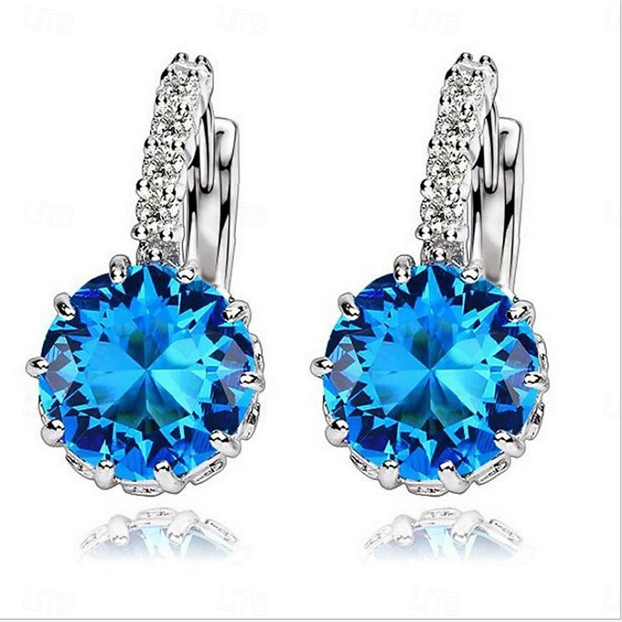 Per donna Orecchini Classico Gioia Orecchini Gioielli Argento / Nero / Rosa Chiaro Per Matrimonio San Valentino Quotidiano Ferie Festival del 2026 a $11.49 –P8