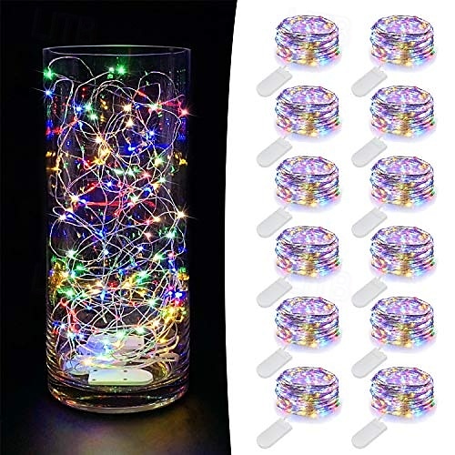 Lot de 12 guirlandes lumineuses LED étoilées de 2 m à 20 m, pour la Saint-Valentin, un mariage, une demande en mariage, une fête, un restaurant, une décoration d'intérieur, un festival, Noël ou Halloween de 2025 ? $11.49 –P4