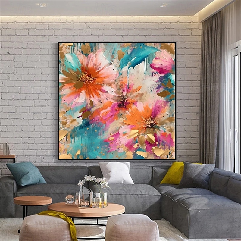 Handmade Oil Painting Canvas Wall Art Decoration Modern Abstract Flowers for Home Decor Stretched Frame Hanging Painting/Rolled Frameless Unstretched Painting 2025 - $54.99 –P5