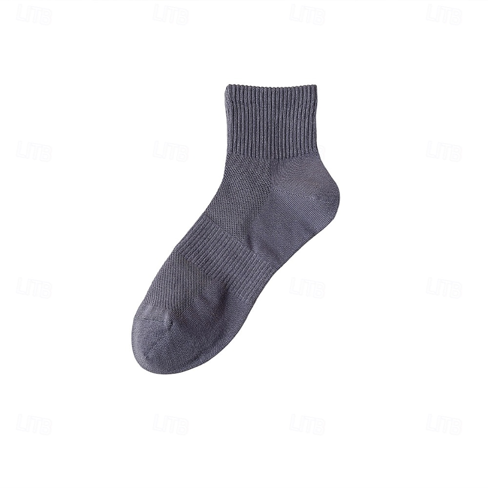 Herr 1 par Socka Ankel- och sneakersstrumpor Svart Vit Färg Slät Skola Formell Utomhus Tunn Sommar Vår Höst Dagligen Ledigt 2025 - $3.99 –P12
