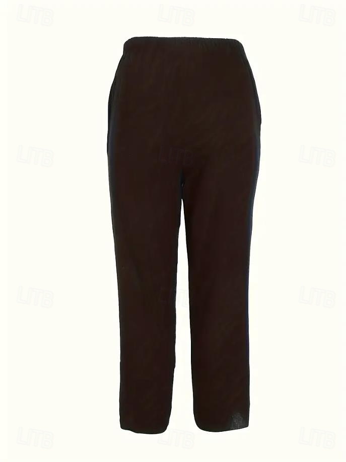Per donna Gamba larga Chinos Pantaloni Larghi Shorts da Spiaggia Vacanza Vintage Essenziale Lunghezza alla caviglia Vita Alta Floreale Grafico Stampa Calore Termico Morbido Traspirante Micro-elastico del 2026 a $24.99 –P3