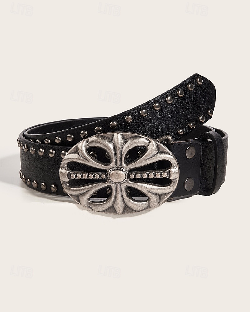 Damen Gürtel PU Schwarz Braun Kaffee Taillengürtel Straße Date Blumen 2025 - $19.99 –P2