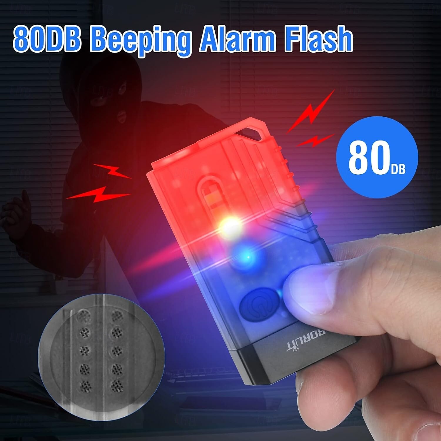 LED Flashlight Small Powerful EDC Super Bright 1000 LM LED Keychain Flash Light with 365nm UV Red Green Blue Light Mini Pocket COB Side Tail Magnet Beeping Sound 14 Modes 2025 - $42.99 –P10