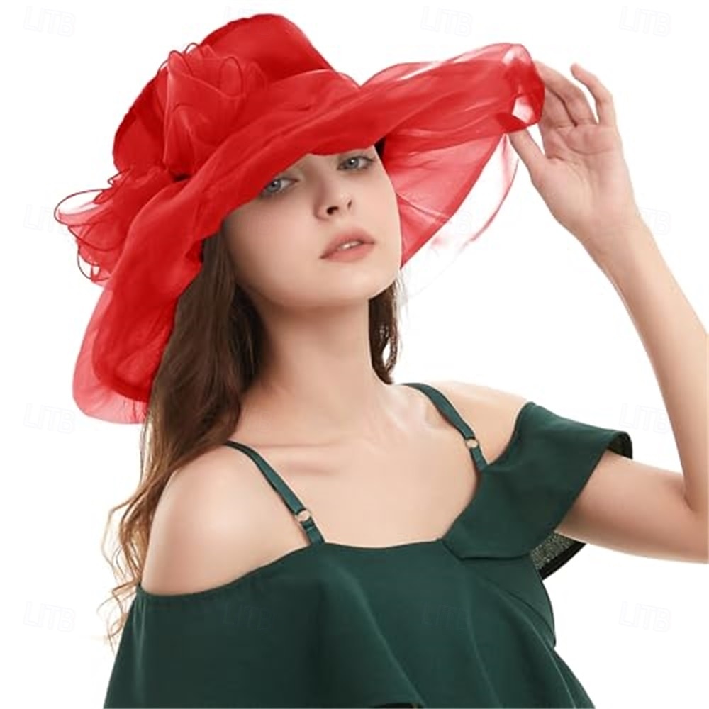 Elegant Retro / vintage Derbyt Huvudbonad Hattar Kyrkhatt Gentledam Adelsdam Maskeradkläder Dam alla hjärtans dag Derby Bröllopsfest Ascot Vuxna Hatt Vår & sommar 2026 - $26.99 –P8