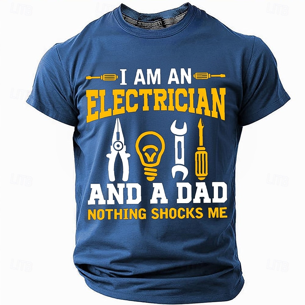 Camiseta de padre electricista para hombre - Divertida 'Nada me sorprende' juego de palabras gráfica de manga corta. 2026 - $19.49 –P2