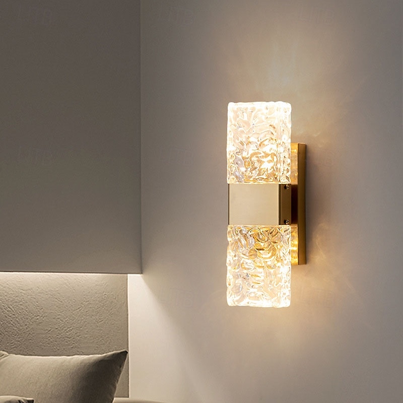 2025年 屋内用LEDウォールスコンセ、クリスタルウォールランプ、ウォールスコンセ、寝室、ショップ、カフェ、ガラスウォールライト、110-240V  コレクション – $149.99 –P1