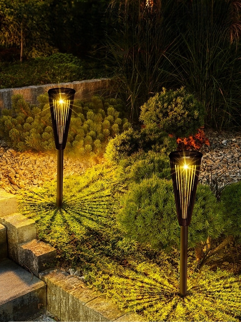 Luces solares LED para caminos al aire libre, impermeables, IP65, con encendido y apagado automático y 2 modos de iluminación. Iluminación de paisajes al aire libre para patios, jardines, caminos, 2025 - $21.99 –P2