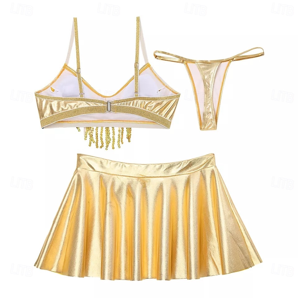 Retro 80. léta Blouznit Sukně Úbory Krátký top Disko Lesklý latexový patent Kov Dámské Hrdost předvečer Všech svatých Karneval hudební festival Pride Parade Měsíc hrdosti Dospělé Sukně Kalhoty 2025 - $32.99 –P2
