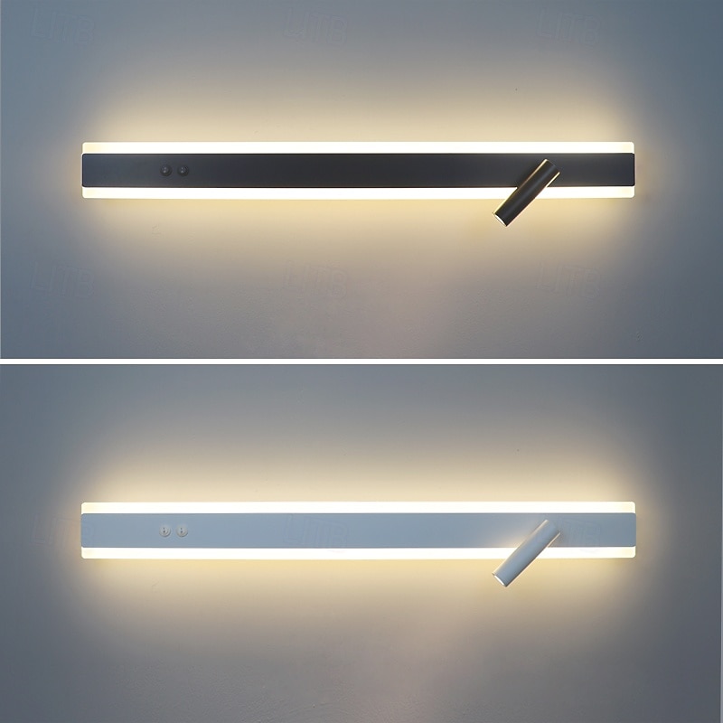 Striscia di lampade da parete a LED con design a luce su e giù, 40/60/80/100/120 cm, moderna lampada da parete a LED per soggiorno, camera da letto, comodino, 10 W, applique da parete per interni in del 2026 a $64.99 –P8