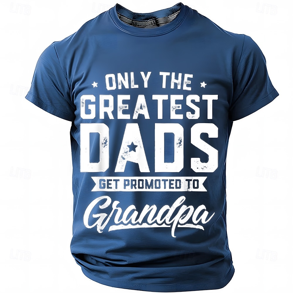 Voor heren Grappig jargon vader T-shirt Korte mouw T-shirt 3D-afdrukken Strakke ronde hals Overhemd Modieus Dagelijks Basic Straat Casual Dagelijks Zwart Rood blauw Zomer Lente Kleding S M L XL XXL 2025 - $17.99 –P5