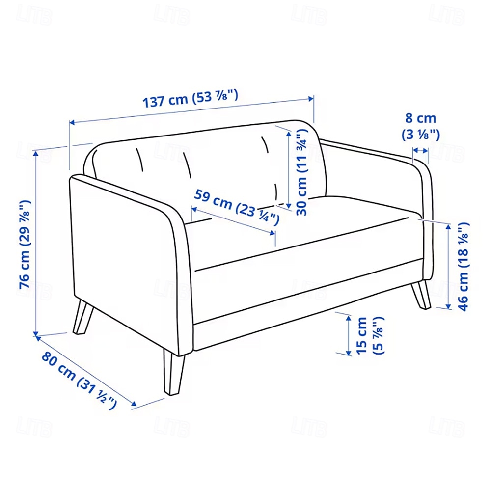 Sofabezug passend für Linanäs-Sofa, einfarbig, gesteppte Polyester-Schonbezüge 2025 - $98.99 –P1