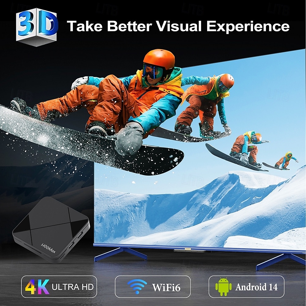 H96max Android TV Box with 4K Ultra HD, WiFi 6, Bluetooth 5.4, USB 3.0 – Smart Media Player for Streaming, Gaming, Screen Cast & Home Theater 2025 - $63.99 –P10