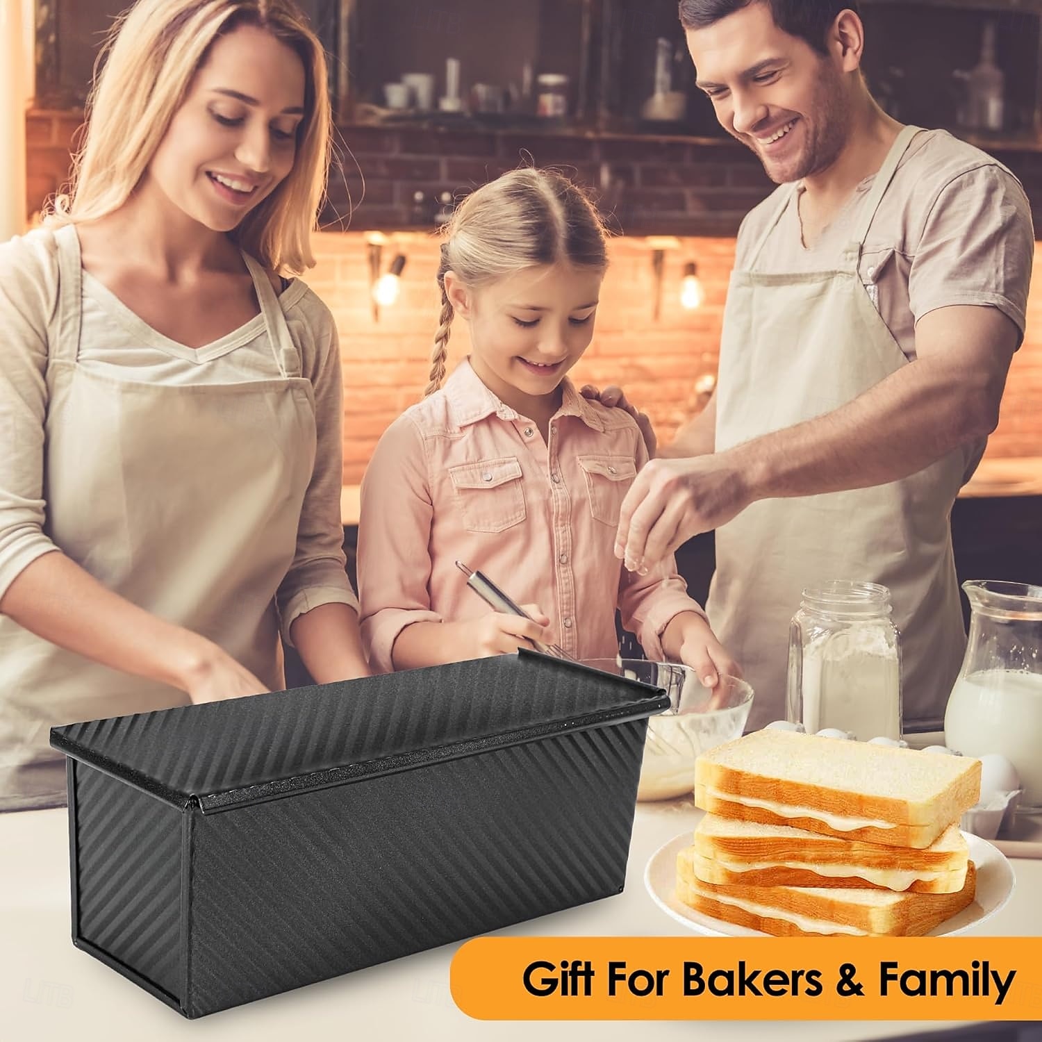 2-pack Pullman brödformar med lock, brödform, non-stick, lättåtkomlig brödform för bakning av hembakat bröd 2025 - $20.99 –P5
