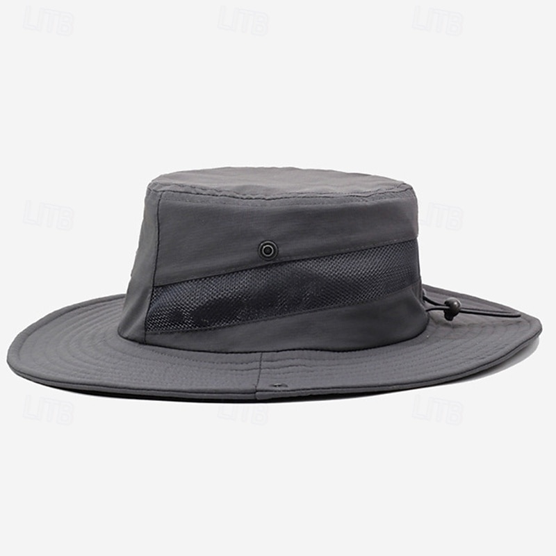 Herr Fiskarhatt Solhatt Svart Rodnande Rosa Polyester Snörning Mode Ledigt Gata Dagligen Slät Solskyddskräm Andningsfunktion 2025 - $9.49 –P11