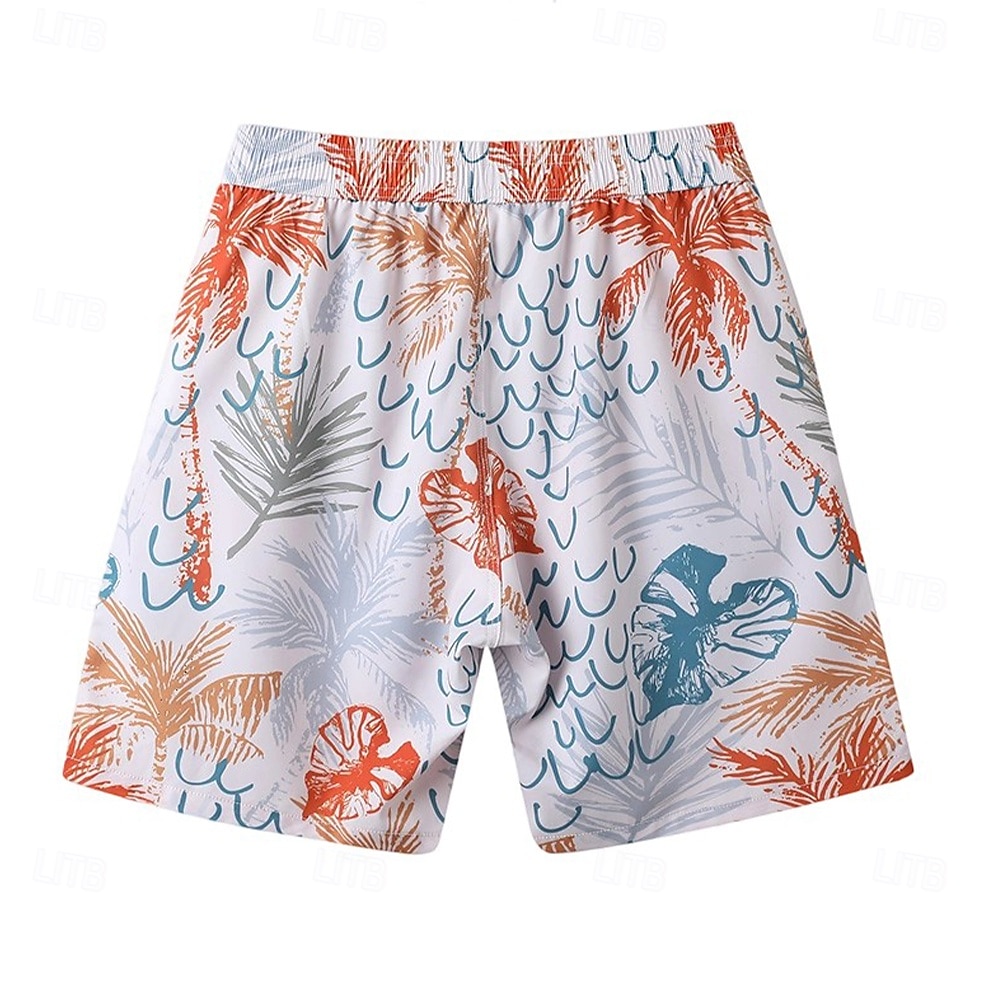 Voor heren Korte broek Strandshorts Trekkoord Grafisch Blad dier Ademend Sneldrogend Knielengte Buiten Vakantie Huis Vakantie Etnische stijl Meerblauw Leger groen Rekbaar 2025 - $16.49 –P15